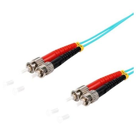 Cable de fibra óptica Duplex  ST/ST de  5m Azul,  50/125μ Multimodo OM3