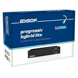 Edision Progressiv Hybrid Lite Receptor terrestre e por cabo DVB-T2/C