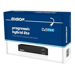 Edision Progressiv Hybrid Lite Récepteur terrestre et câble DVB-T2/C